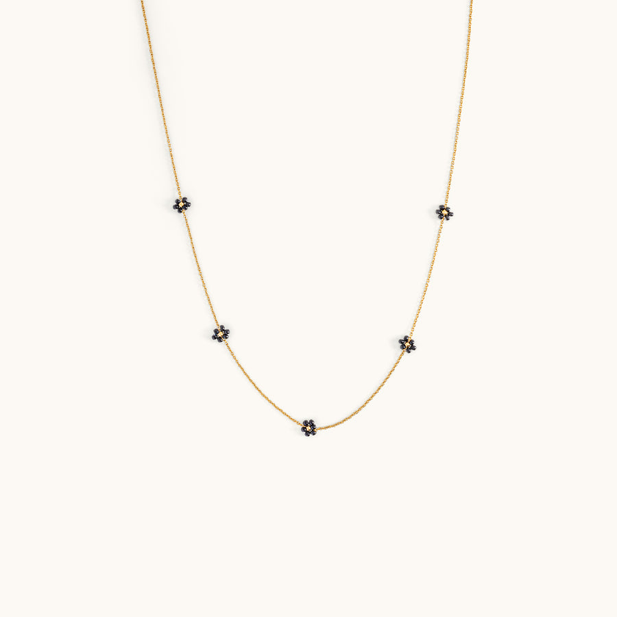 Josey Necklace (Black + Gold)